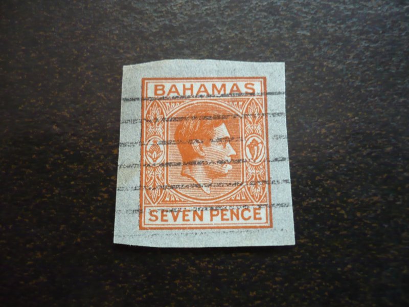 Stamps - Bahamas - Scott# Cut Square - Used Part Set of 1 Stamp