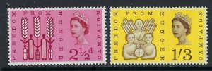 Great Britain 390-91 MNH 1963 Freedom from Hunger (ak3461)