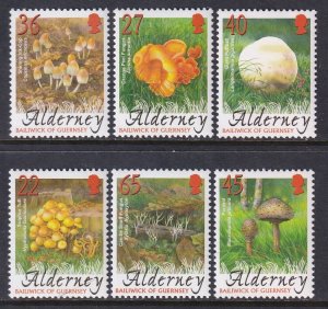 Alderney 221-226 Mushrooms MNH VF