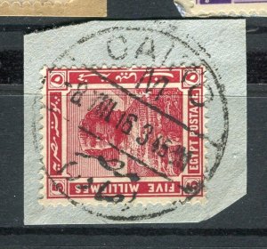 EGYPT; 1920s early fine used Postmark Piece