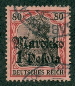 German Offices In Morocco #53  Used  Scott $24.00