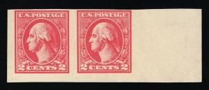 GENUINE SCOTT #534 XF MINT OG NH PF CERT TYPE-Va RIGHT SHEET MARGIN PAIR