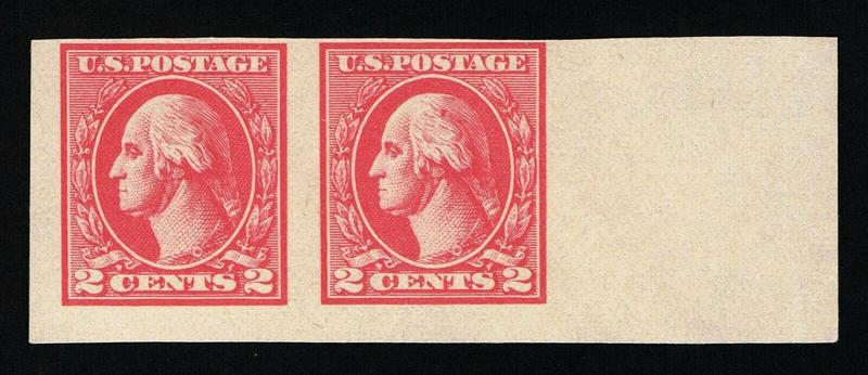 GENUINE SCOTT #534 XF MINT OG NH PF CERT TYPE-Va RIGHT SHEET MARGIN PAIR