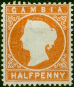 Gambia 1880 1/2d Orange SG10b Fine MM