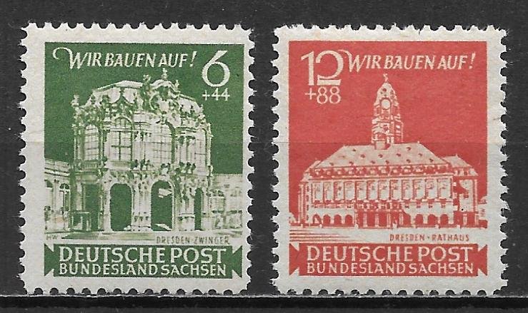 Germany East Saxony 15NB1-2 Dresden set MNH