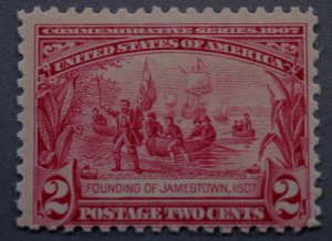 United States #329 Two Cent Jamestown MNH