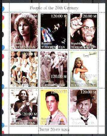 TURKMENISTAN SHEET SINGERS FAMOUS PEOPLE ELVIS SINATRA