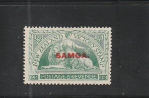 Samoa  Scott#  136  MH  (1920 Overprinted)