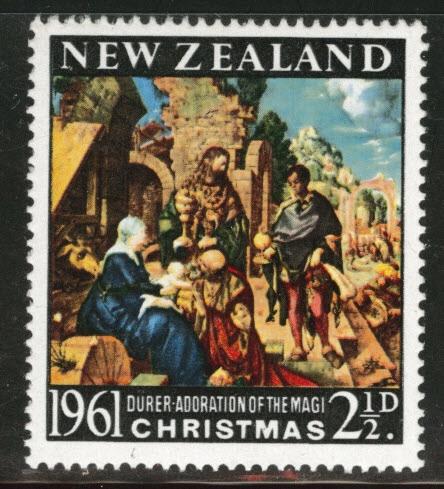 New Zealand Scott 355 MH* Christmas 1961  stamp 