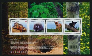 Canada 2602 MNH Baby Animals, Bear, Woodchucks, Porcupine, Fawn