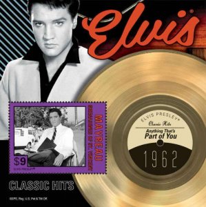 St Vincent - Elvis Presley, Part of You Stamp S/S - SGR1208S