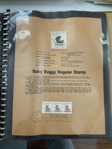 USPS Souvenir Page Scott ,1984 baby buggy stamps