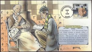 #3183l Crossword Puzzle Bevil FDC