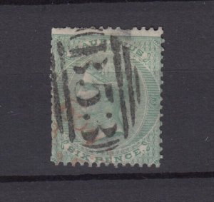 Mauritius QV 1860 6d Green SG64 Fine Used BP8900