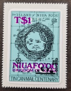 *FREE SHIP Niuafo'ou Map Tonga Surcharge 1983 (stamp) MNH *adhesive *unusual