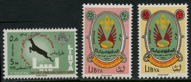 LIBYA SC#307-309 Scouting (1966) MNH