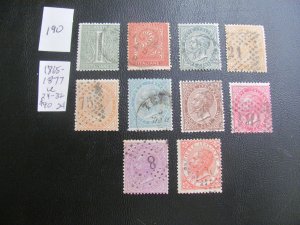 ITALY 1863-1877 USED SC 24-32  SET  VF $90 (190)