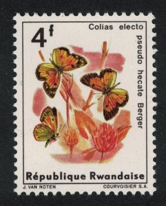 Rwanda Butterfly 'Colias electo pseudohecate' 4f KEY VALUE 1965 MNH SC#122