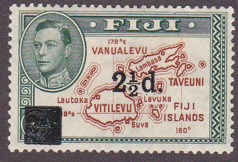 Fiji # 136, Revalued, Mint Hinged, Half Cat