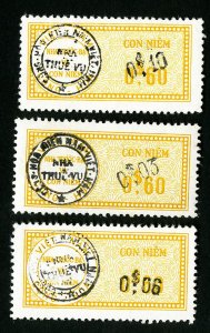 Vietnam Stamps Rare Korea Surcharge Lot of 3 Different Issues