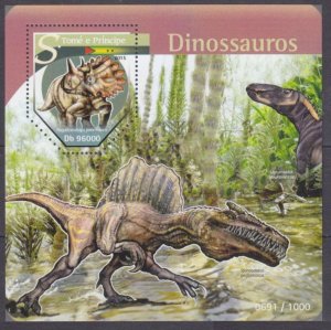 2015 Sao Tome and Principe 6404/B1133 Dinosaurs 10,00 €