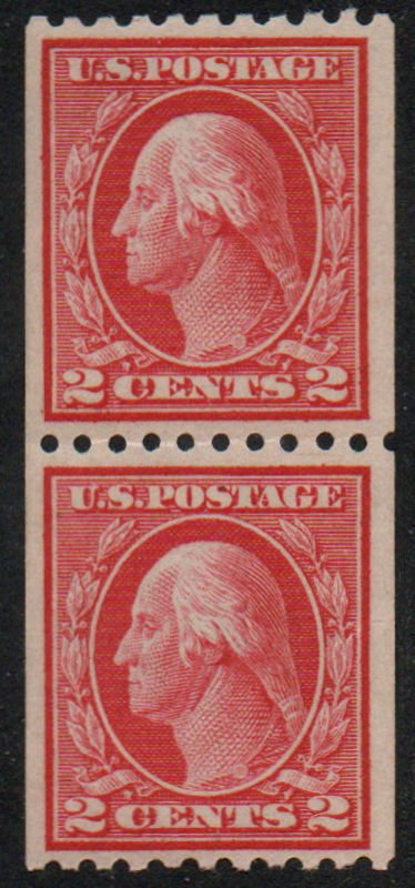 US #442 SCV $125.00 XF mint never hinged, PAIR,  very well centered,  post of...