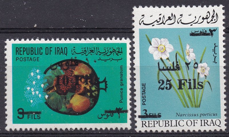 Iraq 1975 #725-6 -- MNH CS  --  Overpringt Definitives