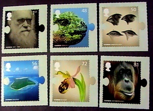 Great Britain 2009 -  Darwin  - MNH Set  # 2633-2638