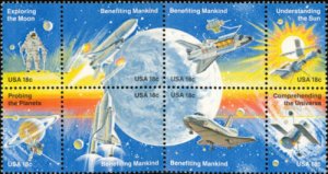 1981 18c Space Achievement, Block of 8 Scott 1912-19 Mint F/VF NH