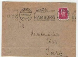 germany hamburg 1929  shipping slogan cancel  stamps cover ref r16031