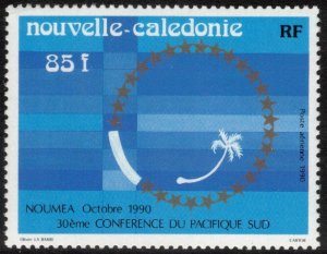 NEW CALEDONIA 1990 South Pacific Conference; Scott C222; MNH