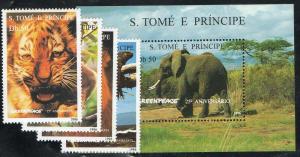 St Thomas and Prince Islands  Scott  1237-1241  MNH Complete