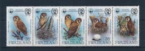 [53560] Swaziland 1982 Birds Vögel Oiseaux Ucelli WWF Owls MNH