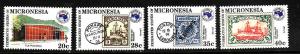 Micronesia-Sc#21,C4-6-unused NH-Ausipex-Stamp on Stamp-