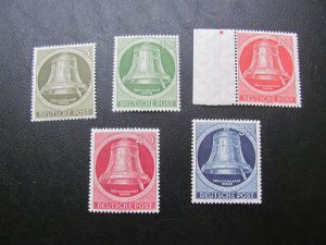 GERMANY BERLIN 1951 MNH SC  9N70-74 BELLS LEFT XF  SET 100 EUROS (114)