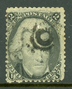 USA 1863 Blackjack 2¢ Black Jackson Scott #73 VFU D680 