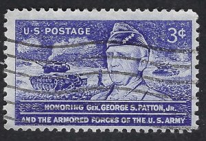 United States #1026 3¢ General George S. Patton Jr. (1953). Used