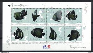 Postage stamps of Netherlands 2022 - St. Maarten fish/ Bloemen**