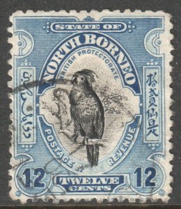 North Borneo Scott 175 - SG285, 1925 Cockatoo 12c cds used