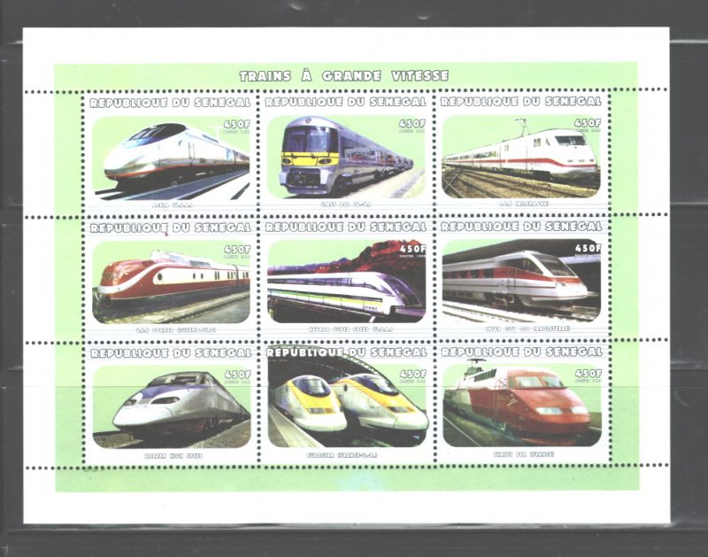 REP. SENEGAL 1999  TRAINS  M.S.  #1391