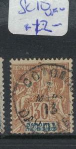 French Dahomey SC 10 VFU (4dvz)