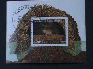 ​SOMALILAND-2001-NET OF LOVELY RAT- CTO-IMPERF S/S VF WE SHIP TO WORLDWIDE