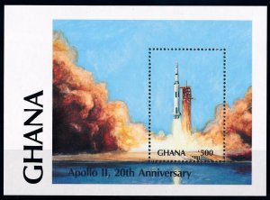 [64486] Ghana 1989 Space travel weltraum Apollo 11 Souvenir sheet MNH