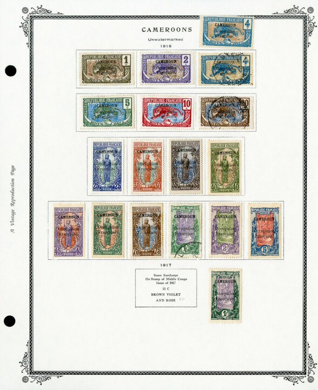 Cameroon Clean 1916 to 1939 Mint & Used Stamp Collection