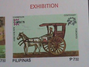 ​PHILIPPINES-1978 SC#1350 CAPAX INTL.STAMPS SHOW-TORONTO-CANADA IMPERF S/S VF