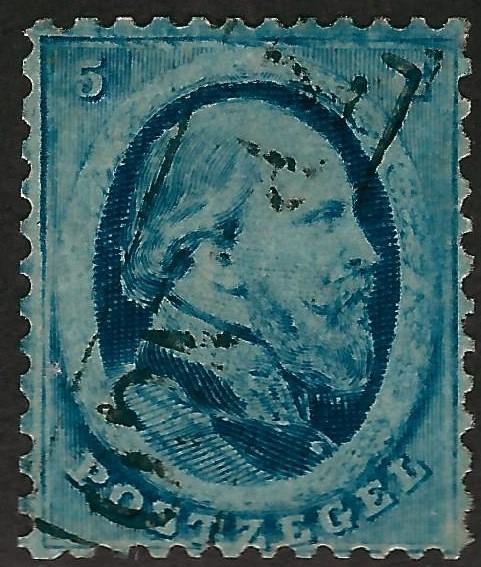 Netherlands1864 #4 King William III Used F-VF... Regal Stamp!