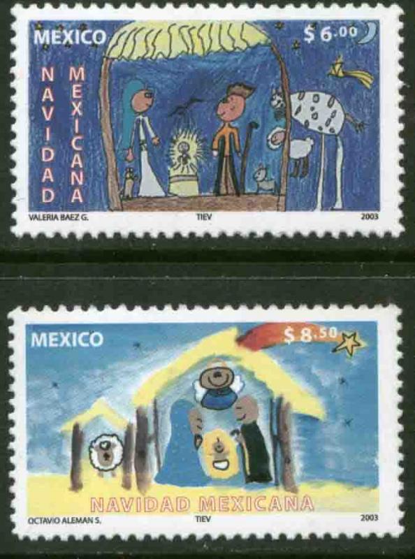 MEXICO 2340-2341, CHRISTMAS HOLIDAYS, 2003. MINT, NH. VF.