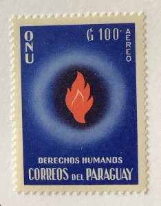 Paraguay 1960 Scott C271 MNH - 100g, UN declaration of Human Rights, Flame