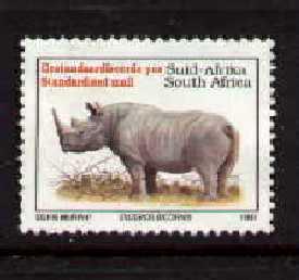 Black Rhino, South Africa SC#856 Used