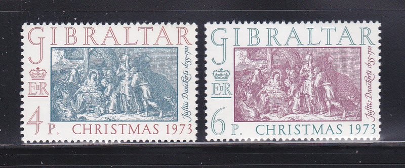Gibraltar 303-304 Set MNH Christmas